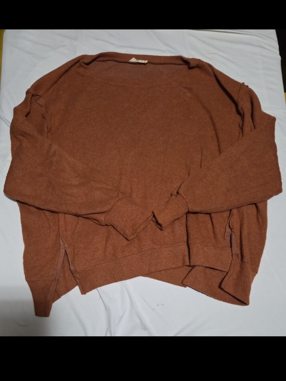 Hopely Women's XL orange ribbed sweater #30